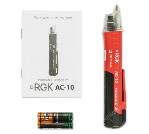 Комплект индикатора напряжения RGK AC-10 и рулетка AMO R303