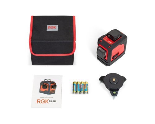 Комплект: лазерный уровень RGK PR-3M + штанга-упор