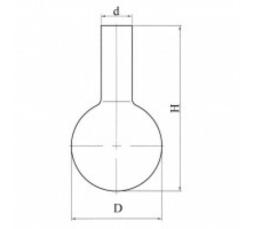 Колба круглодонная с цилиндрической горловиной К-2-1000-42, ТС