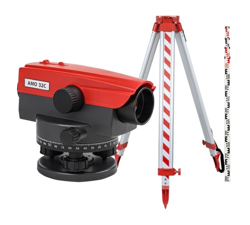 Купить Комплект оптический нивелир AMO 32C + штатив AMO A45 + рейка AMO S4