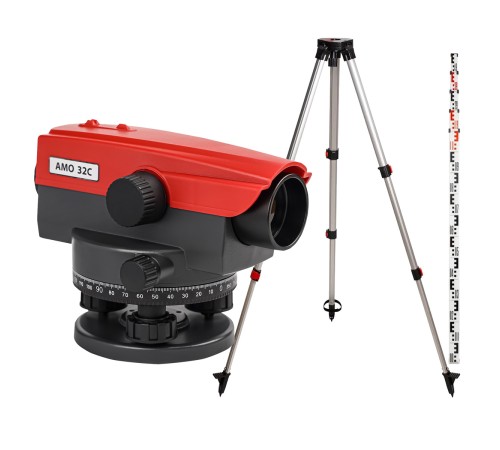 Купить Комплект оптический нивелир AMO 32C + штатив RGK S2-N + рейка AMO S5