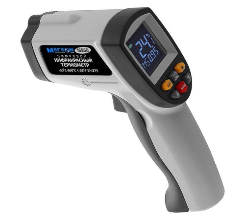 Купить Инфракрасный термометр с цветным дисплеем МЕГЕОН 16950
