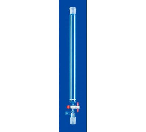 Хроматографическая колонка Lenz 200 мм, 35 мл, NS14/23, с фриттой, PTFE кран, боковой отвод GL18, стекло