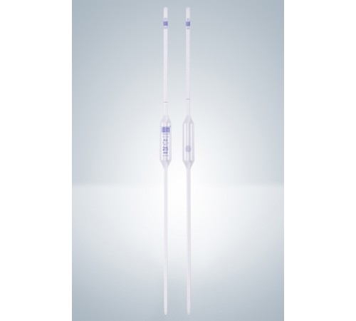 Купить Пипетка волюметрическая Hirschmann 3 мл класс AS, с одной меткой, светлое стекло, синяя градуировка