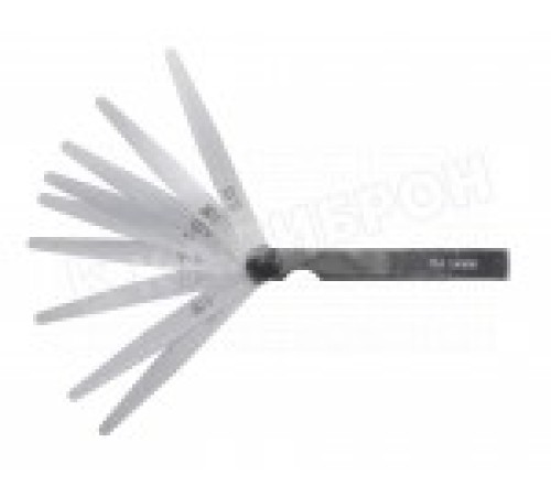 Купить Щупы стандартные № 1 длиной 100 мм, толщиной 0,03-0,10 через 0,01 мм, с калибровкой (8 пластин)