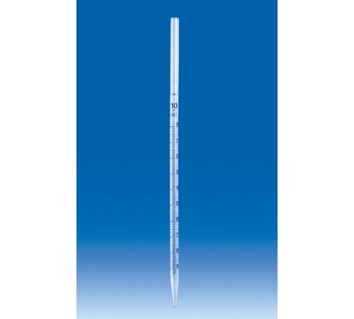 Купить Пипетка VITLAB градуированная на полный слив, 1 мл, PP, 12 шт/упак