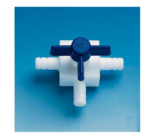 Купить BRAND 88650 Клапан трехходовой с насадками для шланга, PTFE, для внутреннего диаметра шланга 3 мм, отверстие 2 мм