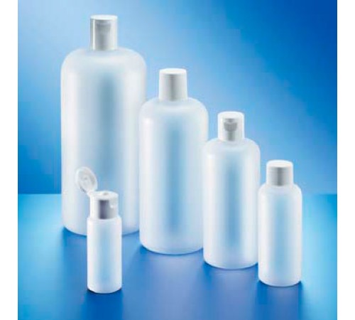 Купить Бутыль Kautex 50 мл, HDPE, круглая, естественный цвет, с винтовой флип-крышкой
