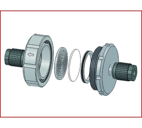 Купить Разборный проточный фильтр Bohlender для фильтров O 25 мм, GL 14, PTFE, PPS (Артикул N 1670-08)