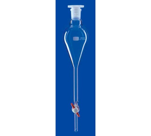 Купить Воронка делительная Гилсона Lenz 1000 мл, без градуировки, PTFE кран, стекло