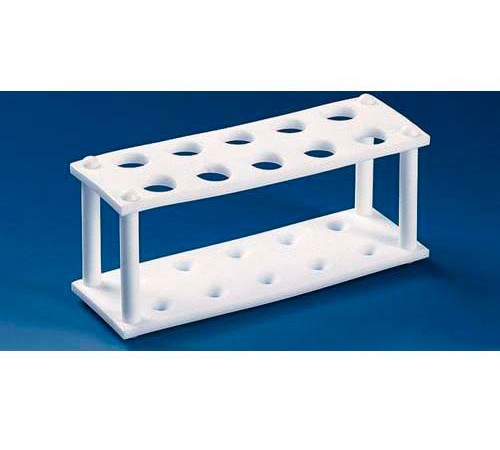 Купить BRAND 115515 Штатив для пробирок, PTFE, для 10 пробирок диаметром до 19 мм, 180*60*70 мм