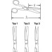 Ножницы Bochem универсальные, пластиковые ручки, острый и закругленый концы, длина 180 мм, нержавеющая сталь