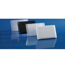 BRAND 781621 Планшет на 384 лунки, PureGrade, среднее связывание, PS, белый, F-образное дно, 50 шт/упак