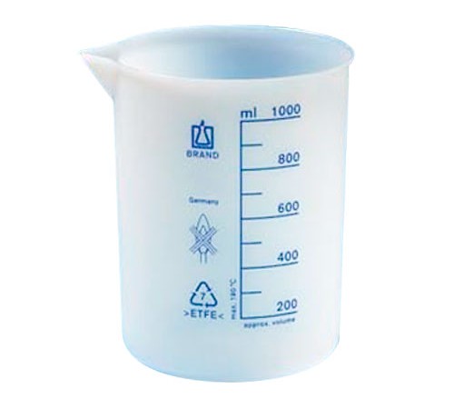 BRAND 90256 Стакан, низкий, ETFE, 600 мл, градуировка 100 мл, носиком BRAND 90256 Стакан, низкий, ETFE, 600 мл, градуировка 100 мл, носиком