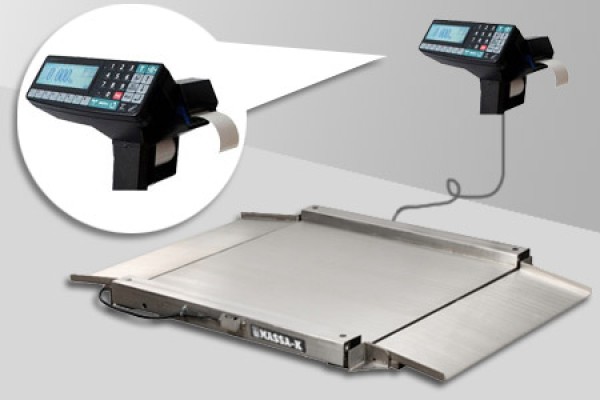 Купить 4D-LA.S-15/12-1000-RP (нерж) с печатью этикеток - Платформенные весы платформенные весы из нержавейки