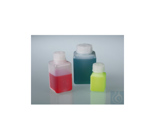 Купить 0331-0050 Burkle Квадратная бутылка с узким горлышком, HDPE, 50 мл, с крышкой