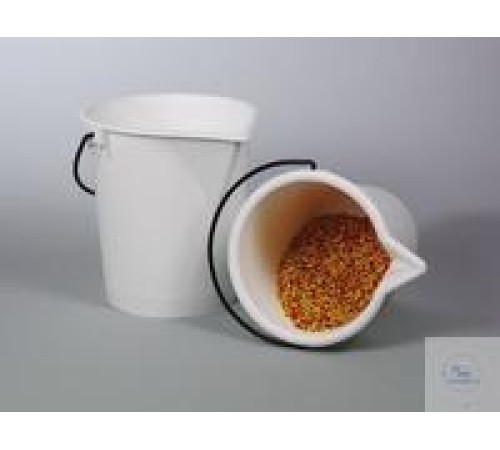 Купить 2306-0010 Burkle Laboratroy ведро, PE белый, с носиком, 10 л