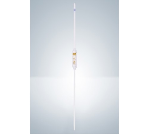 Купить Пипетка волюметрическая Hirschmann 8 мл класс AS, с одной меткой, светлое стекло, коричневая градуировка