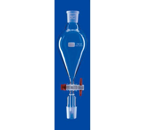 Купить Воронка капельная коническая Lenz 1000 мл, без градуировки, PTFE кран, стекло