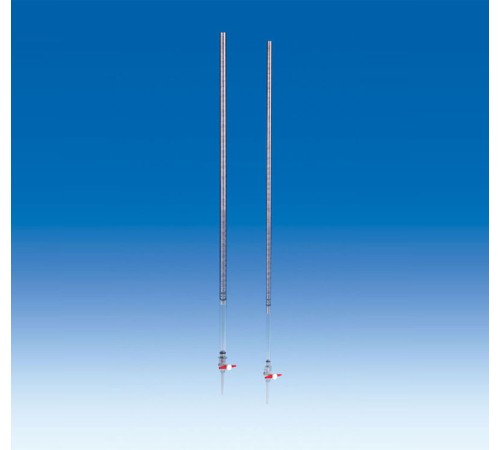 Купить Бюретка VITLAB стеклянная с защитным пластиковым покрытием, 25 мл