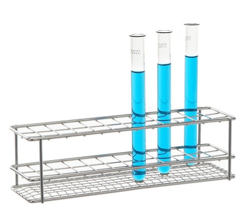 Штатив для пробирок Bochem, размеры 130x50x70 мм, на 12 пробирок, нержавеющая сталь