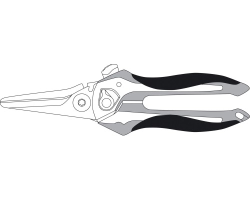 Ножницы Bochem универсальные с пластмассовыми ручками, длина 190 мм, нержавеющая сталь