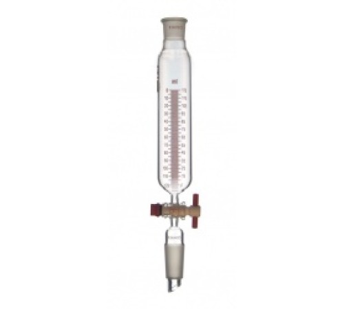 Купить Воронка капельная цилиндрическая Kimble 250 мл, 24/25, с градуировкой, PTFE кран, без пробки, стекло (Артикул 633531-0250)