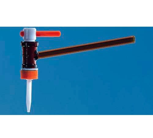 Купить BRAND 81927 Запорный кран, боковой, для бюретки 25-50 мл, пробка PTFE, коричневый