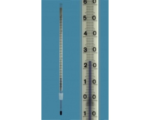 Термометр Amarell на шлифе NS 14,5/23, -10...+250/1°C, глубина погружения 52 мм (Артикул D262238-FL)