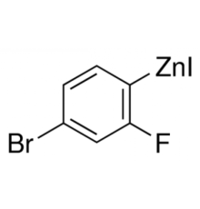4-Бром-2-фторфенилцинк йодид, 0,5 М в ТГФ, в атмосфере аргона упакованы в закрывающихся бутылках ChemSeal ^ т, Alfa Aesar, 50 мл