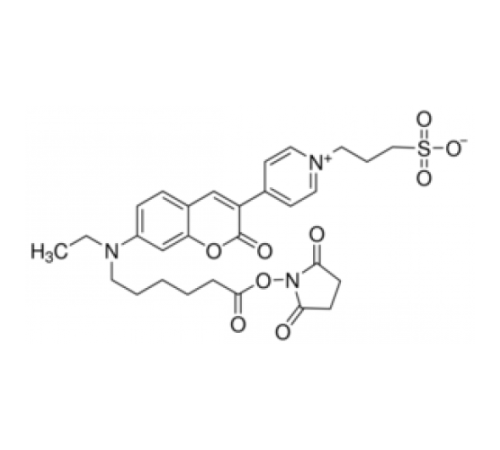Флуоресцентный биореагент на основе эфира Mega 485 NHS, подходящий для флуоресценции, 90% (связывание с аминами) Sigma 68360