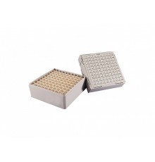 Штатив для хранения криопробирок 3,6 мл, 100 мест, поликарбонат, с крышкой, серый, MAX-100 CryoStore Boxes, Nunc, 24 шт./уп., Thermo FS