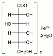 Железо (II) дигидрат глюконат, 94%, Alfa Aesar, 500 г