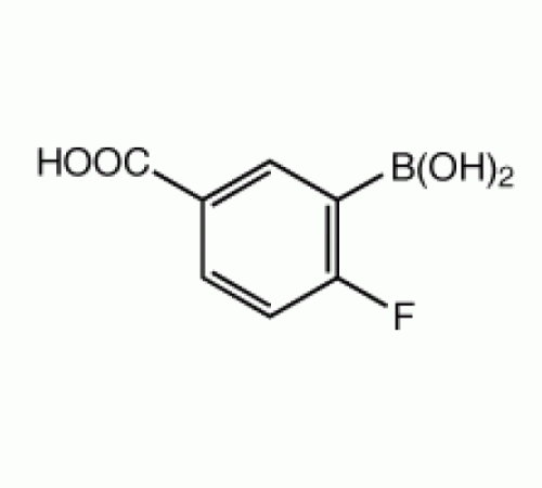 Купить 2-фтор-5-карбоксибензолбороновая кислота, 96%, Alfa Aesar, 1 г
