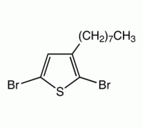 2,5-дибром-3-н-октилтиофен, 96%, Alfa Aesar, 250 мг