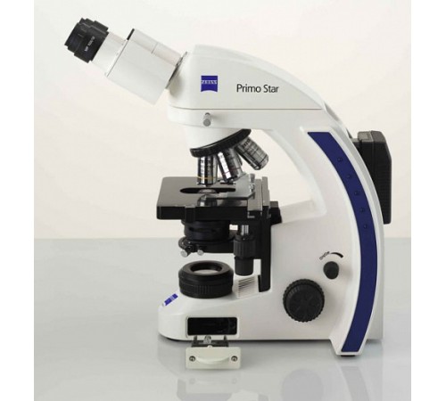 Микроскоп Primo Star, прямой, бинокуляр/тринокуляр, СП, 4х/10х/40х/100х, левосторонее управление, Zeiss