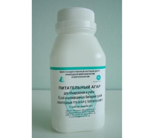 Купить Питательный агар для обнаружения и учета E.coli и колиформных бактерий сухой (Лактозный ТТХ агар с тергитолом 7) 250 г.