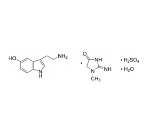 Серотонин креатинин сульфат моногидрат, 99%, Acros Organics, 1г