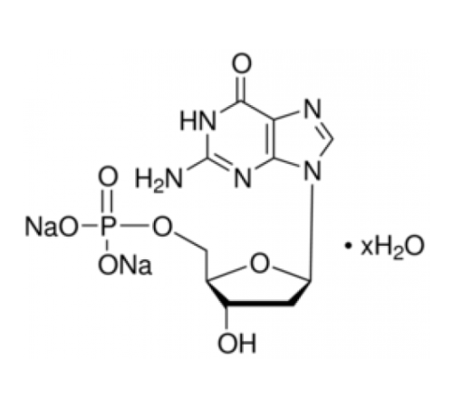 2'-дезоксигуанозин-5'-монофосфат динатриевая соль гидрата, 99%, Alfa Aesar, 1 г
