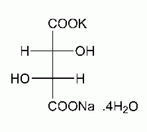Калия натрия тартрат тетрагидрат, 99+%, for analysis, Acros Organics, 1кг