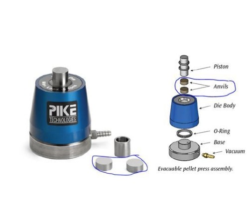 Купить Запчасть Запасные наковальни Пеллетный пресс для вакуумирования 1 / уп, PIKE-161-1903, Agilent