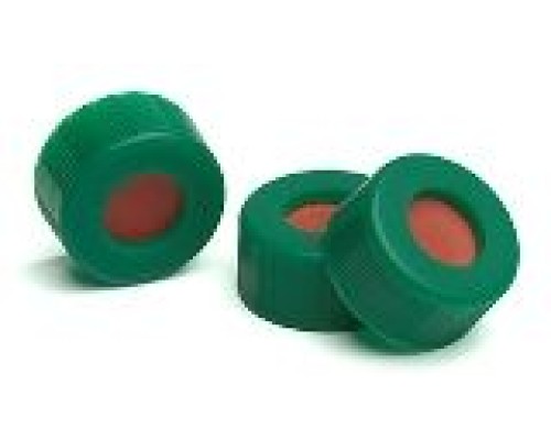Крышки винтовые Колпачок зеленый PTFE / красный силикон 100 / PK, 5182-0718 Agilent