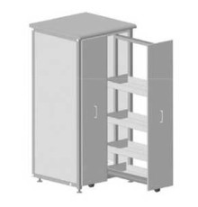 Шкаф 2 выдвижные вертикальные секции 640x630x1350 ЛС БМ
