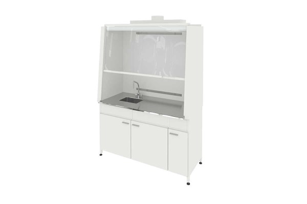 Купить Шкаф вытяжной с одной мойкой без электрики 1520x750x2190 Д