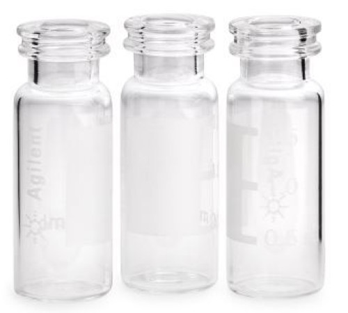 Купить Виалы под защелк. крышка Флакон, защелка, 2 мл, clr, WrtOn, 100PK, 5182-0546 Agilent