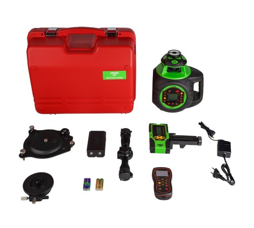 Ротационный нивелир AMO ROTOR 600G с калибровкой с зеленым лучом