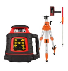 Комплект: ротационный нивелир AMO ROTOR 300 + штатив рейка приемник