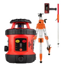 Комплект: ротационный нивелир AMO ROTOR 240 с калибровкой + штатив RGK SH-170 рейка RGK LR-2 приемник RGK LD-88