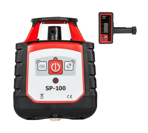 Комплект: ротационный нивелир RGK SP-100 + миллиметровый приёмник излучения RGK LD-88