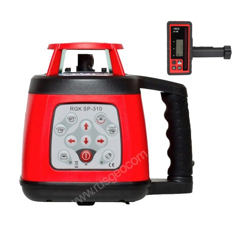 Комплект: ротационный нивелир RGK SP-310 + миллиметровый приёмник излучения RGK LD-88